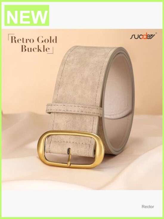 Wide Waist Belt for Dresses Suede Chunky Gold Buckle Fashion Thick Belt main image 4